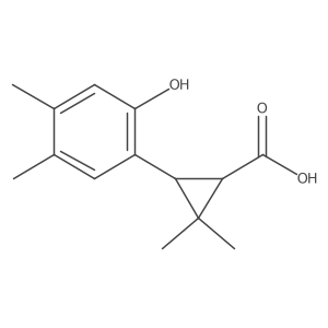 3-(2-Hydroxy-4,5-dimethylphenyl)-2,2-dimethylcyclopropane-1-carboxylic acid Structure