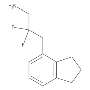 3-(2,3-dihydro-1H-inden-4-yl)-2,2-difluoropropan-1-amine Structure