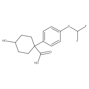 1-[4-(Difluoromethoxy)phenyl]-4-hydroxycyclohexane-1-carboxylic acid Structure