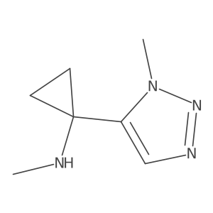 N-methyl-1-(1-methyl-1H-1,2,3-triazol-5-yl)cyclopropan-1-amine结构式