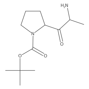 Tert-butyl 2-(2-aminopropanoyl)pyrrolidine-1-carboxylate结构式
