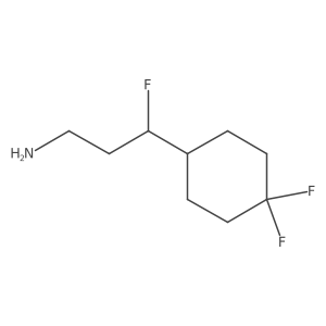 3-(4,4-Difluorocyclohexyl)-3-fluoropropan-1-amine Structure