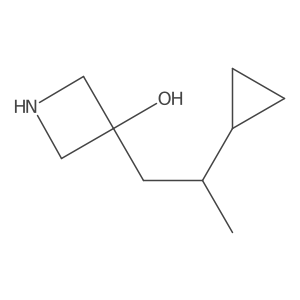 3-(2-Cyclopropylpropyl)azetidin-3-ol Structure