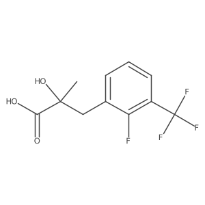 3-[2-Fluoro-3-(trifluoromethyl)phenyl]-2-hydroxy-2-methylpropanoic acid结构式