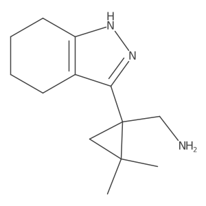 [2,2-dimethyl-1-(4,5,6,7-tetrahydro-1H-indazol-3-yl)cyclopropyl]methanamine Structure