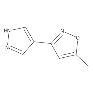 5-methyl-3-(1H-pyrazol-4-yl)-1,2-oxazole结构式