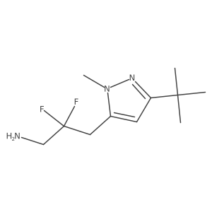 3-(3-tert-butyl-1-methyl-1H-pyrazol-5-yl)-2,2-difluoropropan-1-amine结构式
