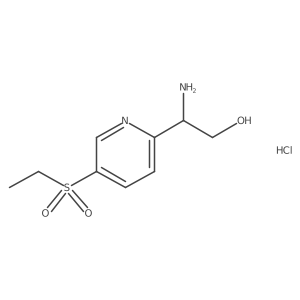 2-Amino-2-(5-(ethylsulfonyl)pyridin-2-yl)ethan-1-ol hydrochloride Structure