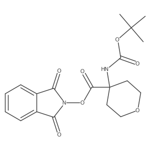 1,3-dioxo-2,3-dihydro-1H-isoindol-2-yl 4-{[(tert-butoxy)carbonyl]amino}oxane-4-carboxylate Structure
