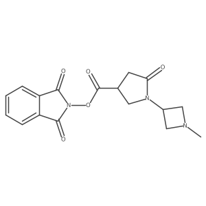 1,3-dioxo-2,3-dihydro-1H-isoindol-2-yl 1-(1-methylazetidin-3-yl)-5-oxopyrrolidine-3-carboxylate结构式