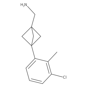 [3-(3-Chloro-2-methylphenyl)-1-bicyclo[1.1.1]pentanyl]methanamine结构式
