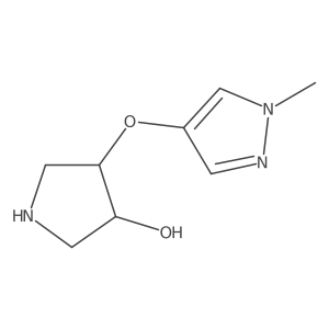 Rel-(3R,4R)-4-((1-Methyl-1H-pyrazol-4-yl)oxy)pyrroliDin-3-ol Structure