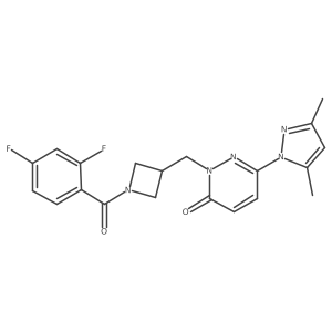 2-{[1-(2,4-difluorobenzoyl)azetidin-3-yl]methyl}-6-(3,5-dimethyl-1H-pyrazol-1-yl)-2,3-dihydropyridazin-3-one Structure