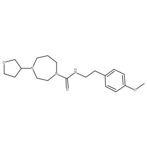 N-[2-(4-methoxyphenyl)ethyl]-4-(oxolan-3-yl)-1,4-diazepane-1-carboxamide结构式