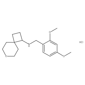 N-(2,4-dimethoxybenzyl)-7-oxaspiro[3.5]nonan-1-amine hydrochloride结构式