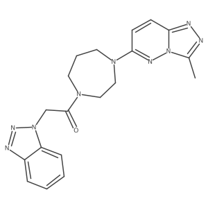 2-(1H-1,2,3-benzotriazol-1-yl)-1-(4-{3-methyl-[1,2,4]triazolo[4,3-b]pyridazin-6-yl}-1,4-diazepan-1-yl)ethan-1-one Structure