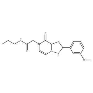 2-[2-(3-methoxyphenyl)-4-oxo-1,2,3,3a-tetrahydropyrazolo[1,5-a]pyrazin-5-yl]-N-propylacetamide Structure