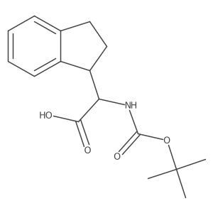 (2R)-2-{[(tert-butoxy)carbonyl]amino}-2-(2,3-dihydro-1H-inden-1-yl)acetic acid Structure