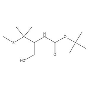 tert-butyl N-[1-hydroxy-3-methyl-3-(methylsulfanyl)butan-2-yl]carbamate结构式