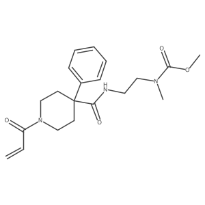 Methyl N-methyl-N-[2-[(4-phenyl-1-prop-2-enoylpiperidine-4-carbonyl)amino]ethyl]carbamate结构式