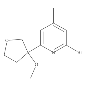 (R)-2-Bromo-6-(3-methoxytetrahydrofuran-3-yl)-4-methylpyridine Structure