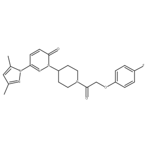 6-(3,5-dimethyl-1H-pyrazol-1-yl)-2-{1-[2-(4-fluorophenoxy)acetyl]piperidin-4-yl}-2,3-dihydropyridazin-3-one Structure