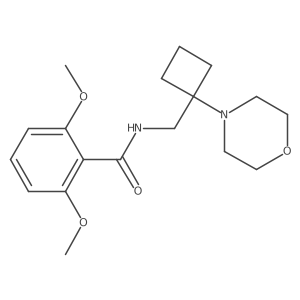 2,6-dimethoxy-N-{[1-(morpholin-4-yl)cyclobutyl]methyl}benzamide结构式