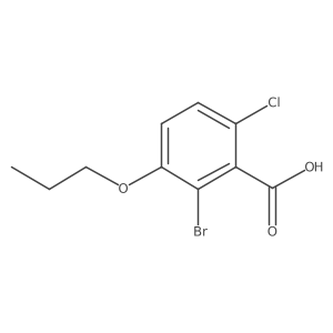 2-Bromo-6-chloro-3-propoxybenzoic acid结构式