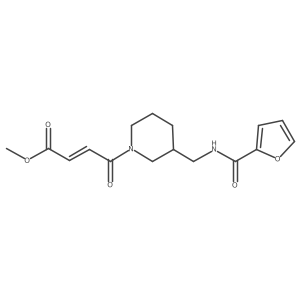 Methyl (E)-4-[3-[(furan-2-carbonylamino)methyl]piperidin-1-yl]-4-oxobut-2-enoate结构式