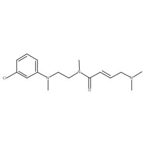 (E)-N-[2-(3-Chloro-N-methylanilino)ethyl]-4-(dimethylamino)-N-methylbut-2-enamide结构式