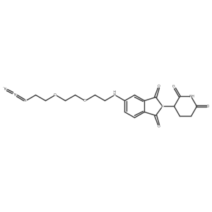 Pomalidomide-5'-PEG2-C2-azide结构式