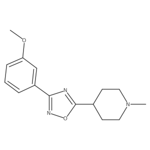 4-[3-(3-Methoxyphenyl)-1,2,4-oxadiazol-5-yl]-1-methylpiperidine结构式
