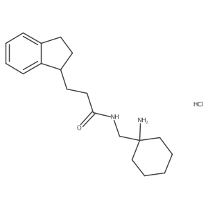 N-[(1-Aminocyclohexyl)methyl]-3-(2,3-dihydro-1H-inden-1-yl)propanamide;hydrochloride结构式