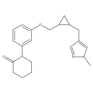 1-[3-[[1-[(1-Methylpyrazol-4-yl)methyl]aziridin-2-yl]methoxy]phenyl]piperidin-2-one结构式