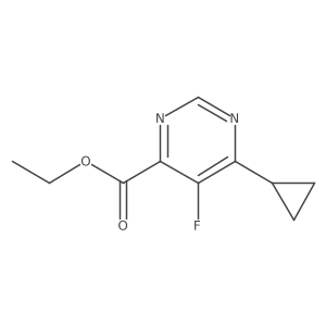 Ethyl 6-cyclopropyl-5-fluoropyrimidine-4-carboxylate结构式