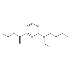 Ethyl 2-[butyl(ethyl)amino]pyrimidine-4-carboxylate结构式