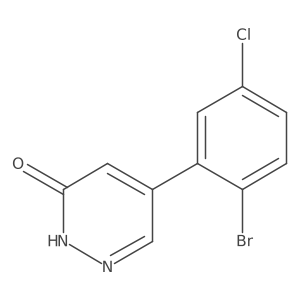 5-(2-Bromo-5-chlorophenyl)-3(2H)-pyridazinone Structure