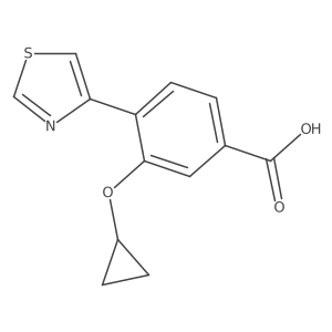 3-(Cyclopropyloxy)-4-(4-thiazolyl)benzoic acid Structure
