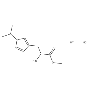 methyl 2-amino-3-[1-(propan-2-yl)-1H-1,2,3-triazol-4-yl]propanoate dihydrochloride结构式