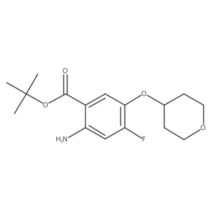 Tert-butyl 2-amino-4-fluoro-5-(oxan-4-yloxy)benzoate结构式