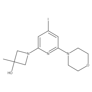 1-[4-iodo-6-(4-morpholinyl)-2-pyridinyl]-3-methyl-3-Azetidinol Structure