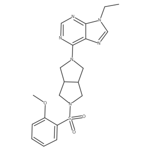 9-ethyl-6-[5-(2-methoxybenzenesulfonyl)-octahydropyrrolo[3,4-c]pyrrol-2-yl]-9H-purine结构式