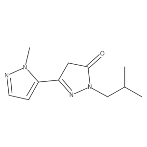 3-(1-methyl-1H-pyrazol-5-yl)-1-(2-methylpropyl)-4,5-dihydro-1H-pyrazol-5-one结构式