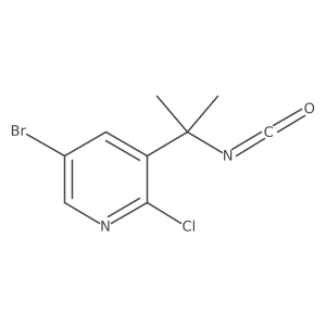 5-Bromo-2-chloro-3-(2-isocyanatopropan-2-yl)pyridine Structure