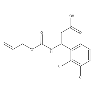 (3S)-3-(2,3-dichlorophenyl)-3-{[(prop-2-en-1-yloxy)carbonyl]amino}propanoic acid结构式