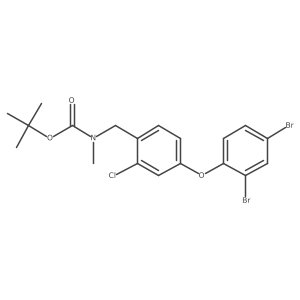 tert-butyl N-{[2-chloro-4-(2,4-dibromophenoxy)phenyl]methyl}-N-methylcarbamate结构式