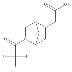 2-[2-(2,2,2-Trifluoroacetyl)-2-azabicyclo[2.2.1]heptan-5-yl]acetic acid结构式
