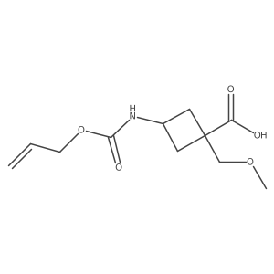 1-(Methoxymethyl)-3-{[(prop-2-en-1-yloxy)carbonyl]amino}cyclobutane-1-carboxylic acid Structure