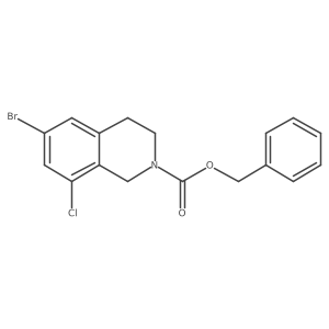 Benzyl 6-bromo-8-chloro-1,2,3,4-tetrahydroisoquinoline-2-carboxylate结构式