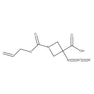 3-Azido-1-[(prop-2-en-1-yloxy)carbonyl]azetidine-3-carboxylic acid结构式